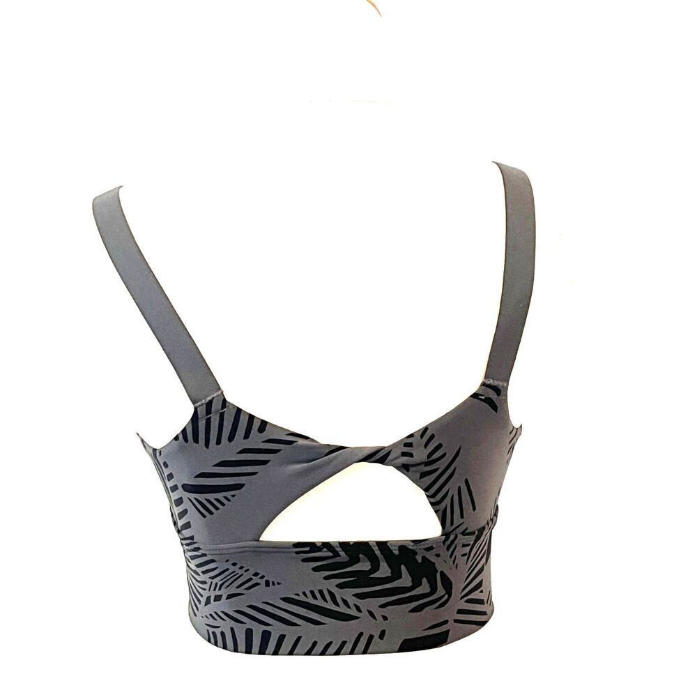 Aerie Grey Sports Bra Small Twist Back Active Athleisure Athletic Yoga Active - Picture 4 of 7
